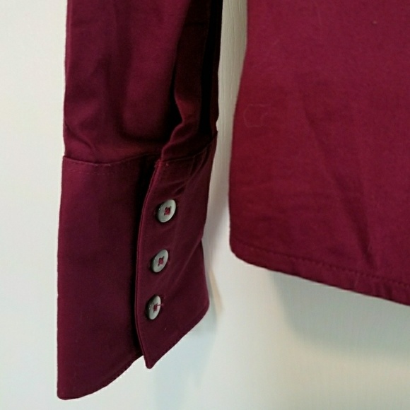 BANANA REPUBLIC BURGHANDY BLOUSE - Picture 3 of 6